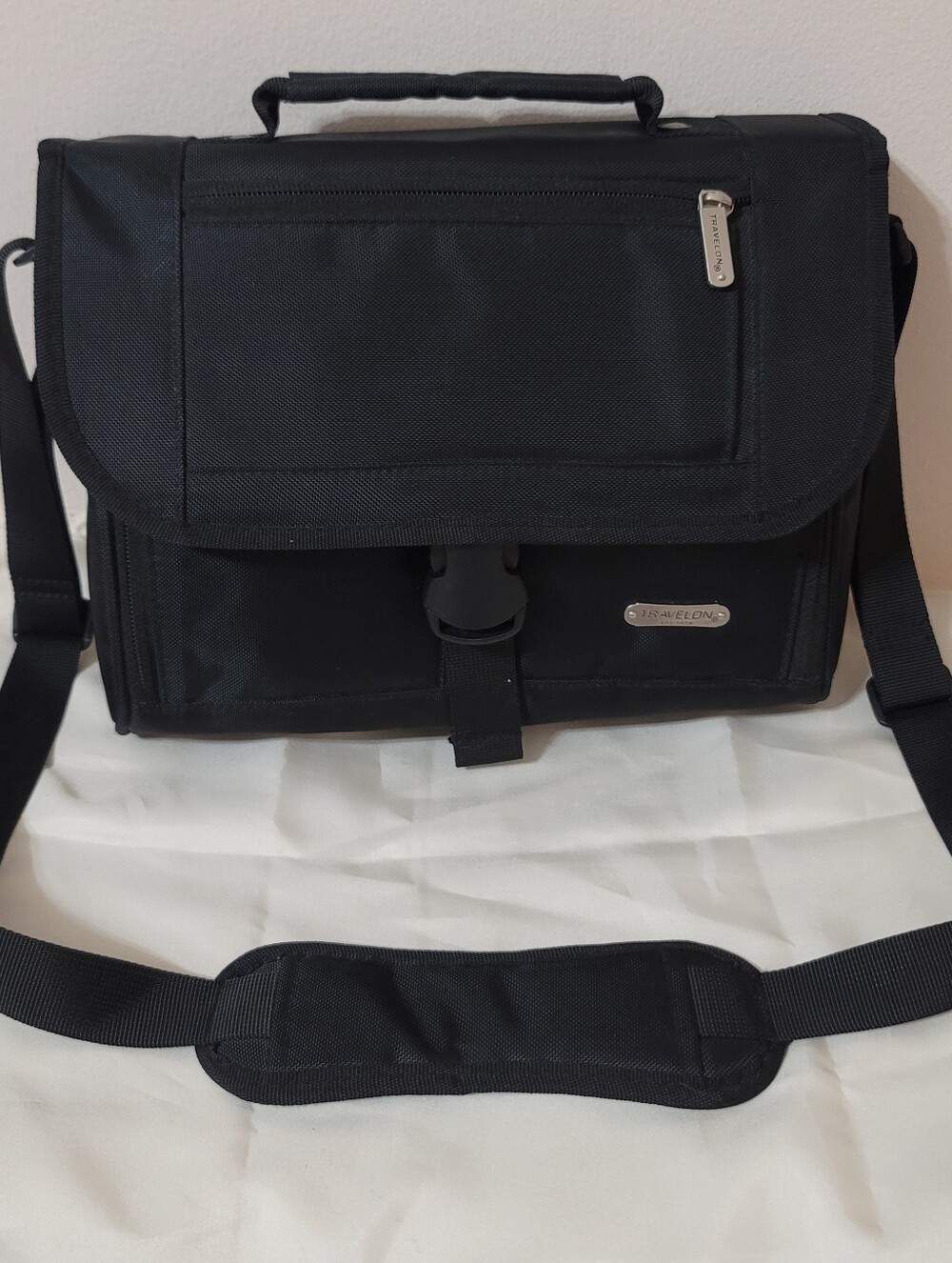 Black Messenger Bag with Padded Strap (Carry Tablet Etc.)